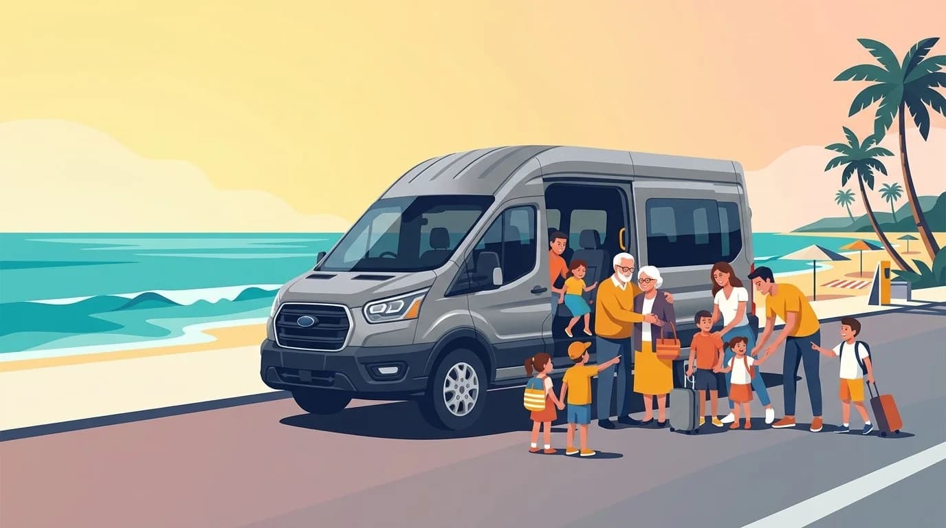 Traslados para familias, amigos y grupos de golf